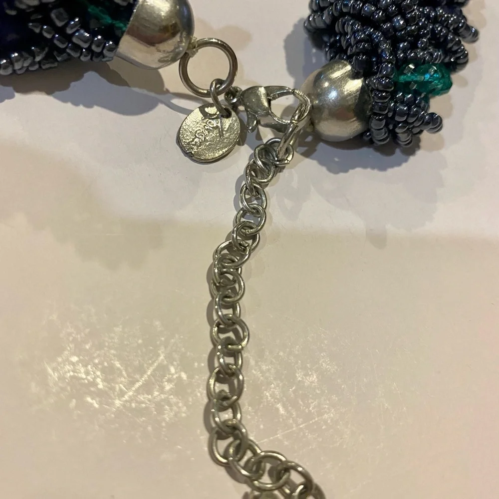 Lovisa blue and green beaded choker. - Picture 3 of 5